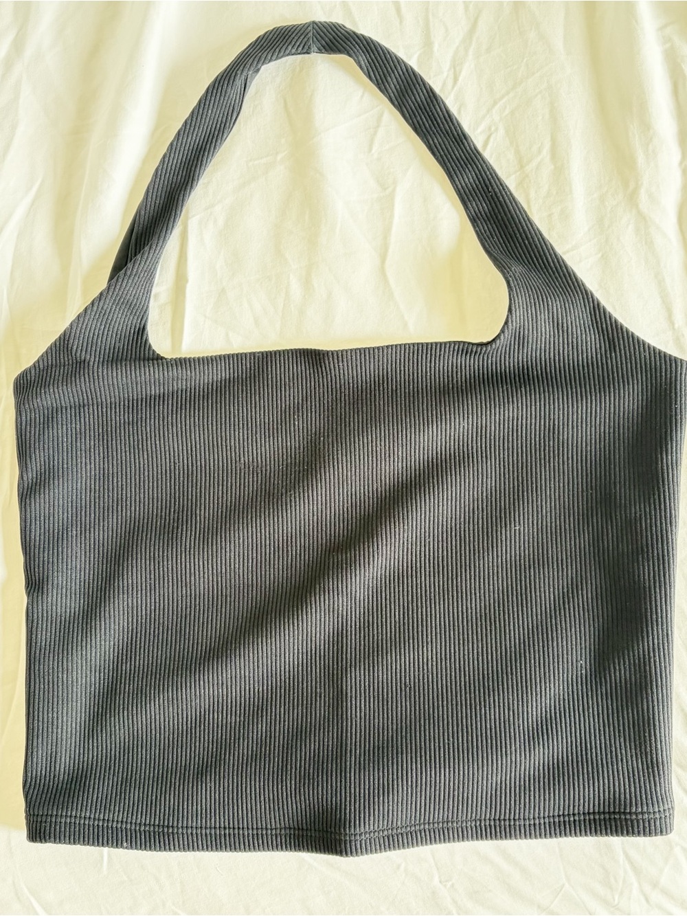 Abercrombie & Fitch "Soft A&F" collection Square Neck Ribbed Halter Top sz MED